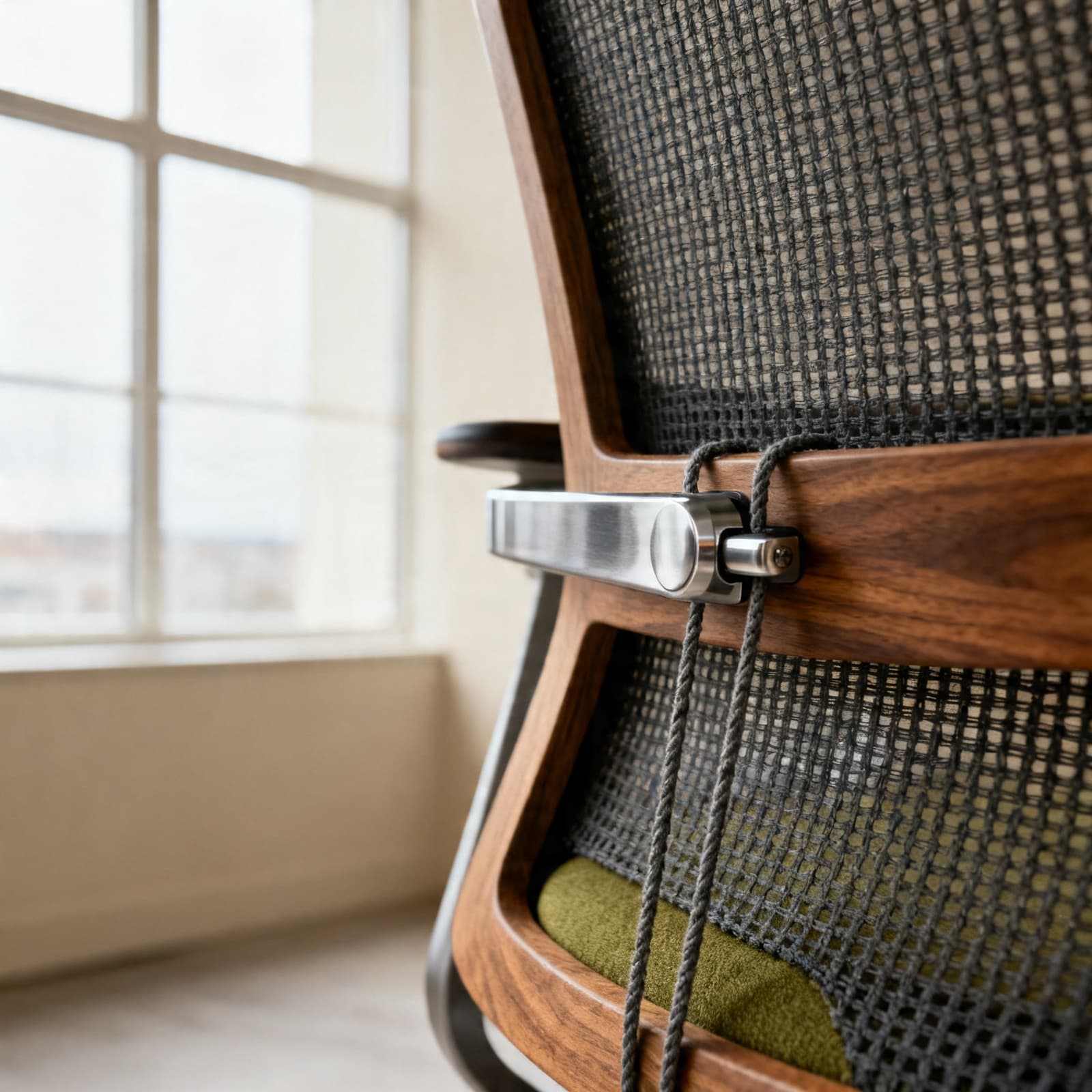 Macro detail of Apex Executive Mesh Task Chair